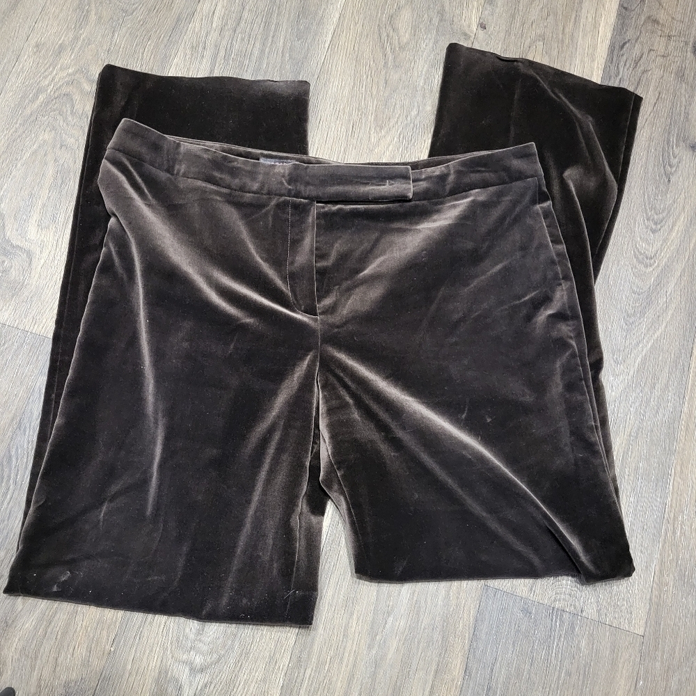 Escada Velvet Brown Trousers Size 44